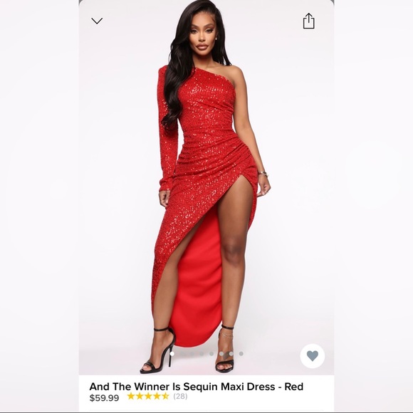 red sequin dress fashion nova